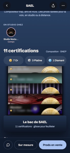 Le bac des disques certifiés