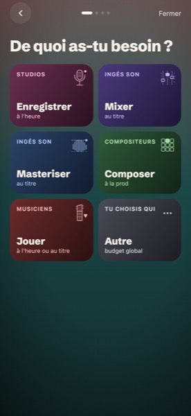 Talkback : un artiste choisit enregistrer, mixer ou masteriser